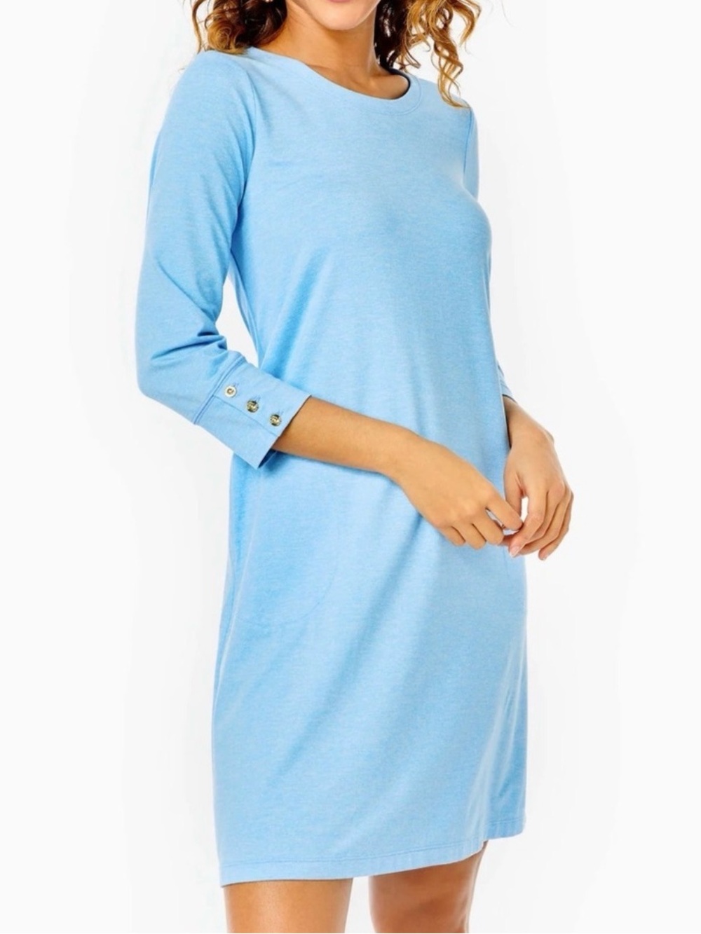 Lilly Pulitzer Solia swing dress in Heathered Frenchie blue size large NWT - Picture 1 of 6